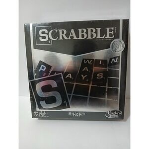 Scrabble Silver Line Crossword Game‎ Hasbro Gaming Ages 8 Plus 2-4 Players